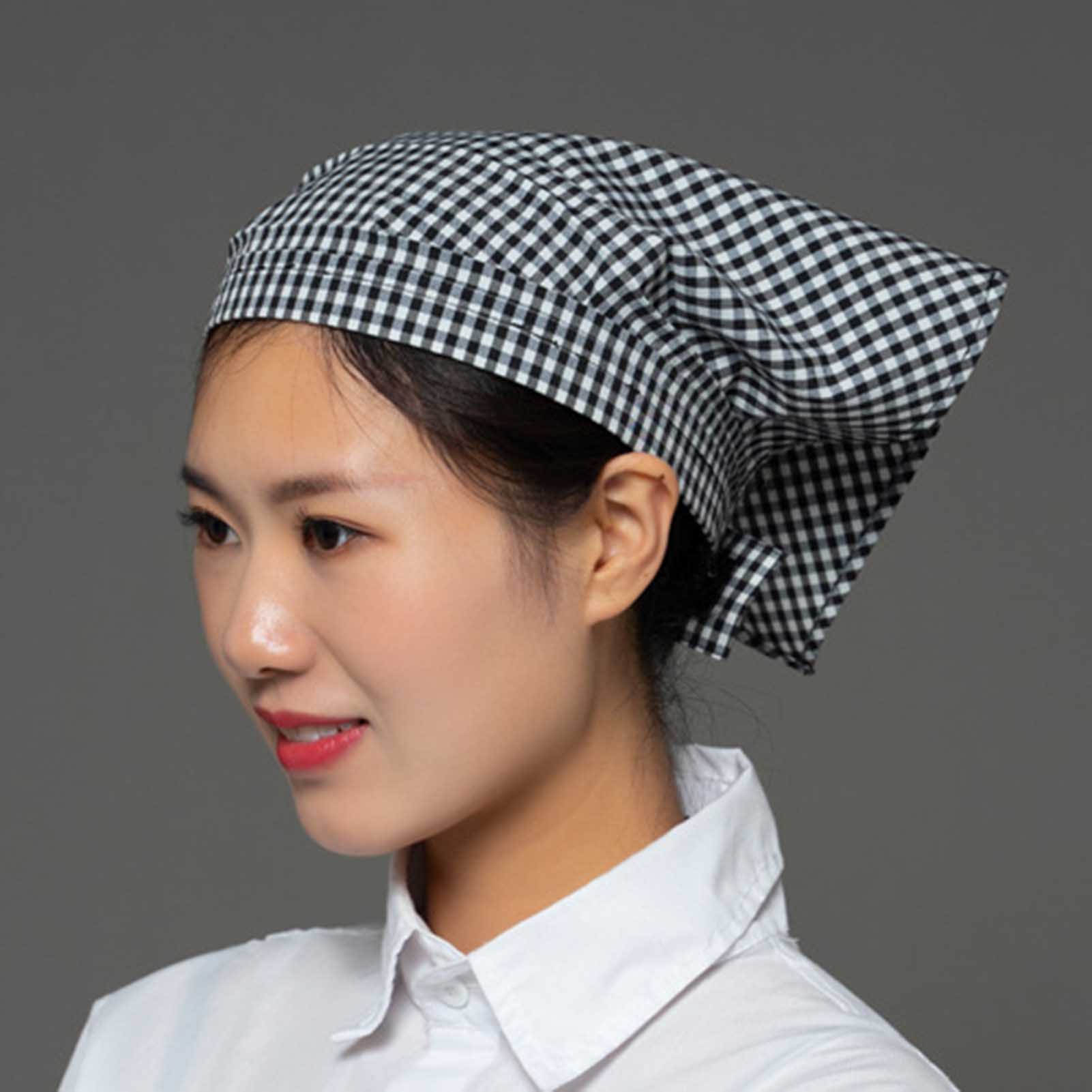 Bandana Cotton - Kerudung Segitiga Katun untuk Staf Restoran,