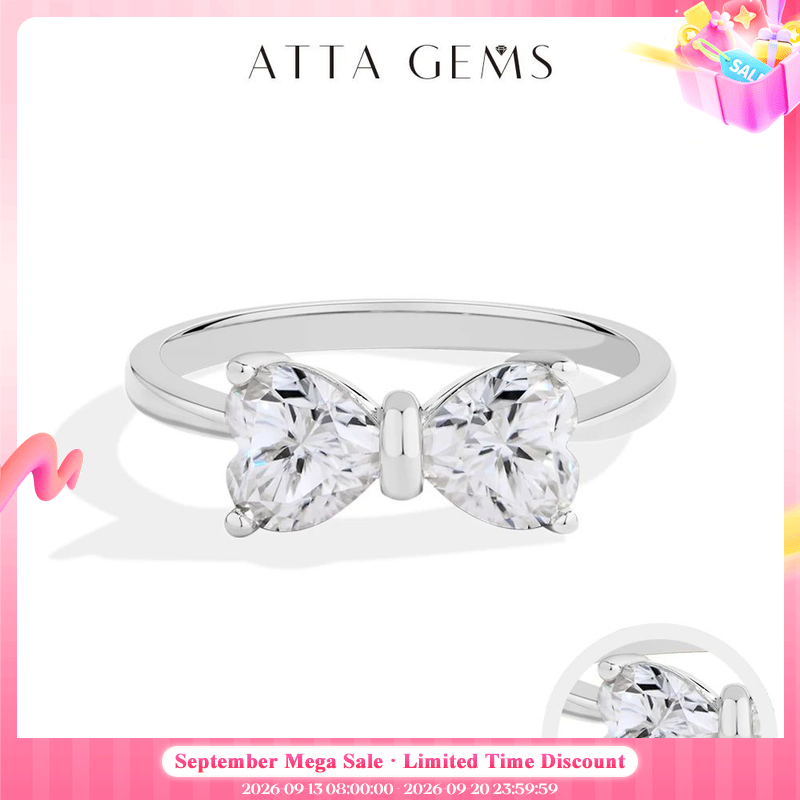Tie Clip Silver - ATTAGEMS Cincin Moissanite Perak Sterling 925