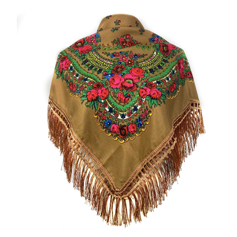 Bandana Cotton - Bandana berumbai etnis Bandana Babushka selendang