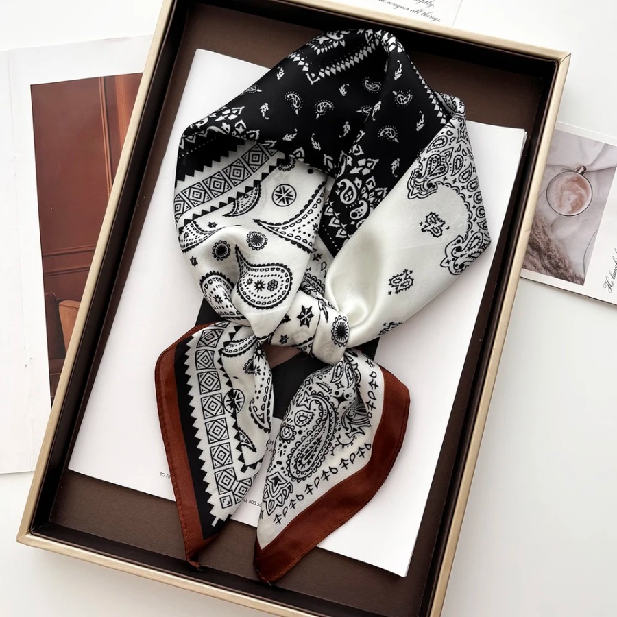 Bandana Cotton - Selendang Sutra Persegi 2025 untuk Wanita,