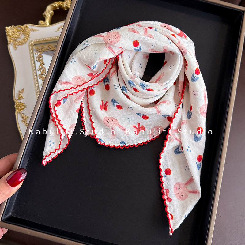 Syal Persegi Katun Linen 58 Cm - Head Wrap Turban ulasan dan harga