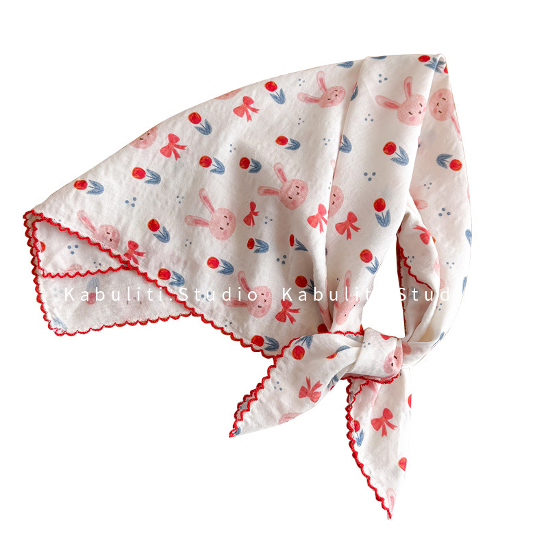 Syal Persegi Katun Linen 58 Cm - Head Wrap Turban ulasan dan harga