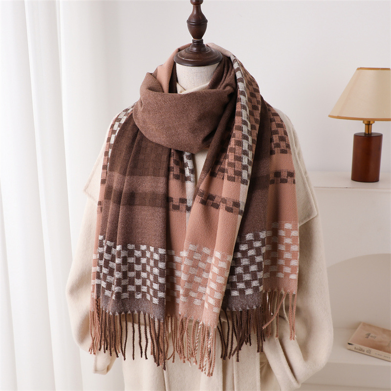 Syal Kasmir Wanita Bermotif Ko - Woven Scarf Blanket ulasan dan harga