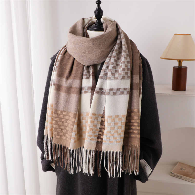 Syal Kasmir Wanita Bermotif Ko - Woven Scarf Blanket ulasan dan harga