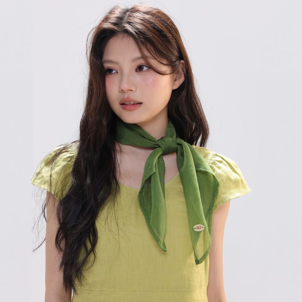 Syal Persegi Kecil Warna Solid - Scarf Silk Square ulasan dan harga