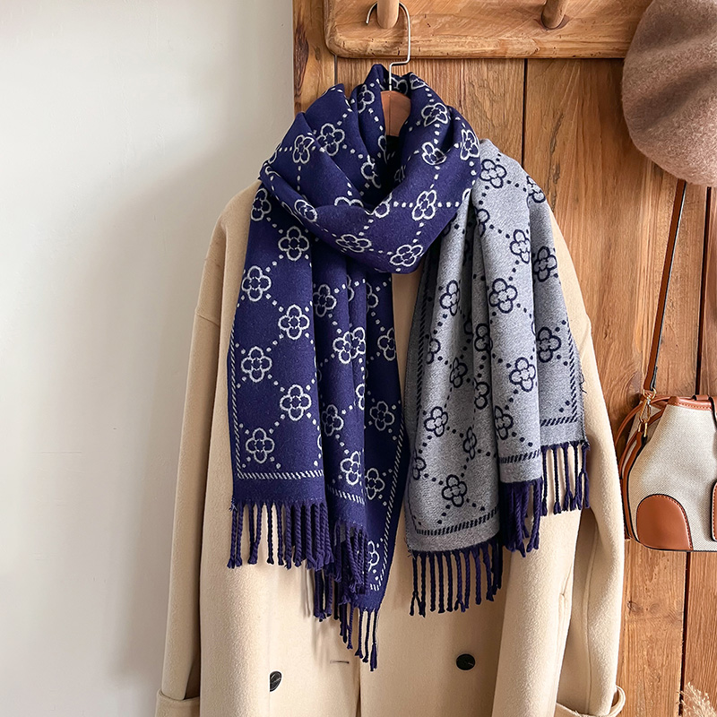 Syal dua sisi desain Jacquard  - Woven Scarf Blanket ulasan dan harga