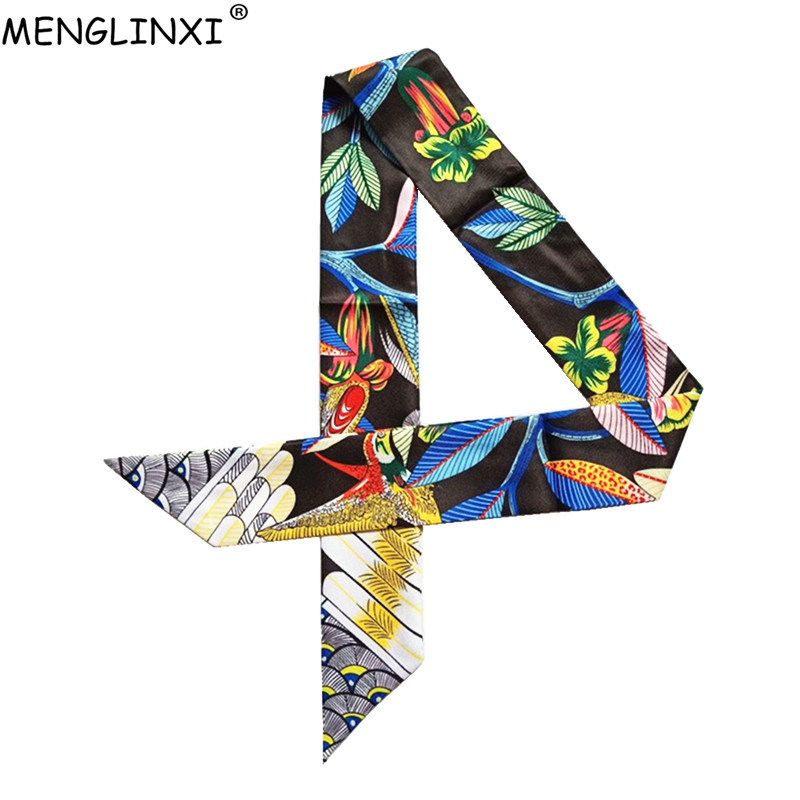 Mewah Merek Hummingbird Cetak  - Silk Neck Scarf ulasan dan harga